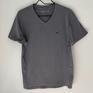 Abercrombie & Fitch Charcoal V-Neck T-Shirt